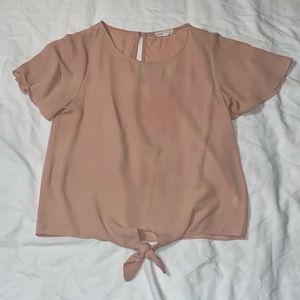 Socialite Tie Front Blouse